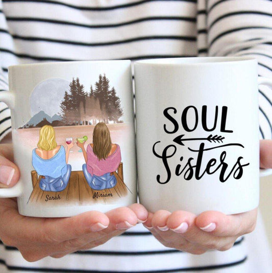 Meilleures Amies avec boisson - Tasse Personnalisé