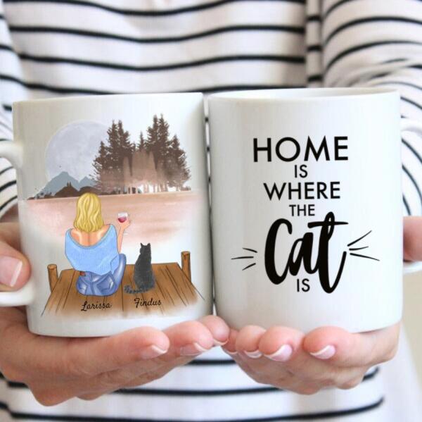 Maman des chats & boisson - Tasse Personnalisé
