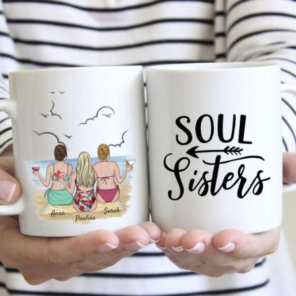 Meilleures Sœurs sur la plage - Tasse Personnalisé