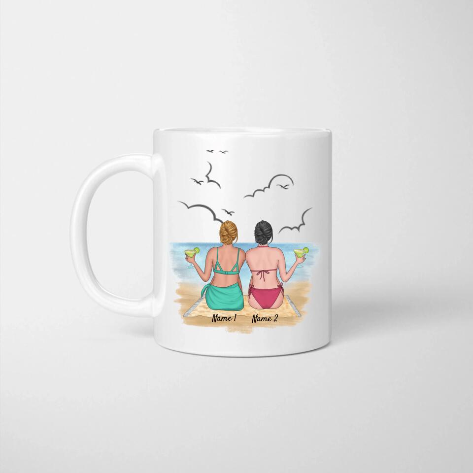 Meilleures Sœurs sur la plage - Tasse Personnalisé