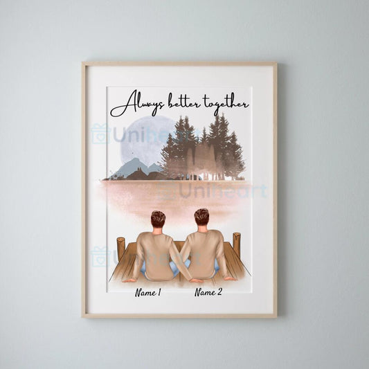 Meilleur couple d'hommes - Poster Personnalisé