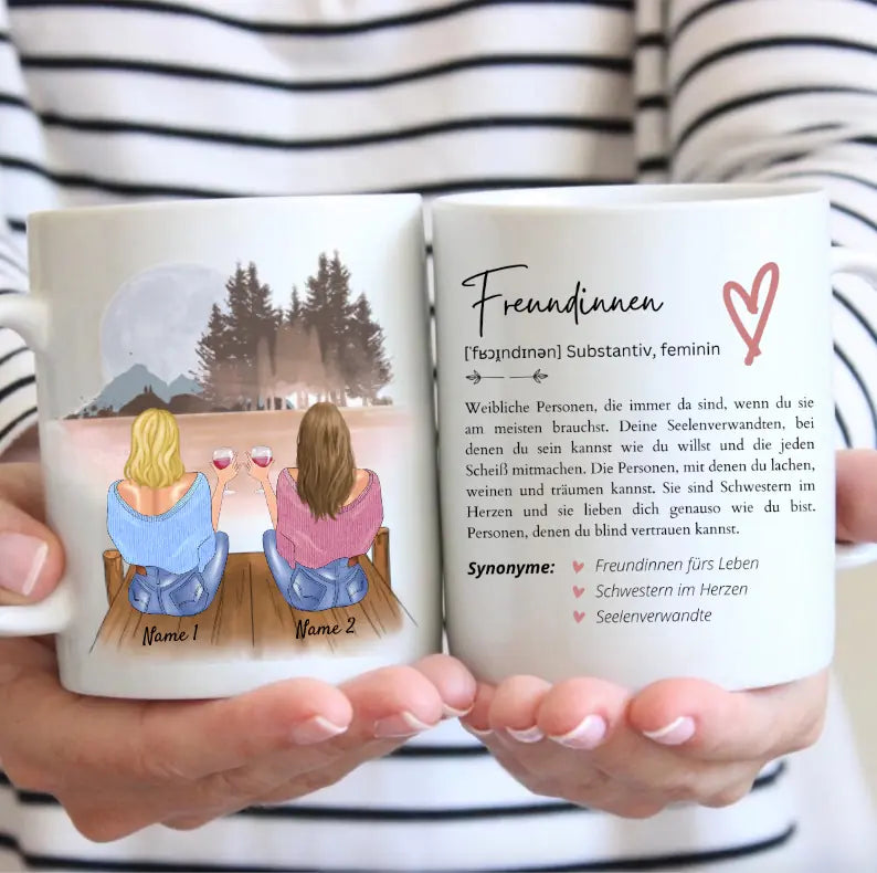 Definitie Beste vrienden - Gepersonaliseerde mok met spreuk (2-4 personen)