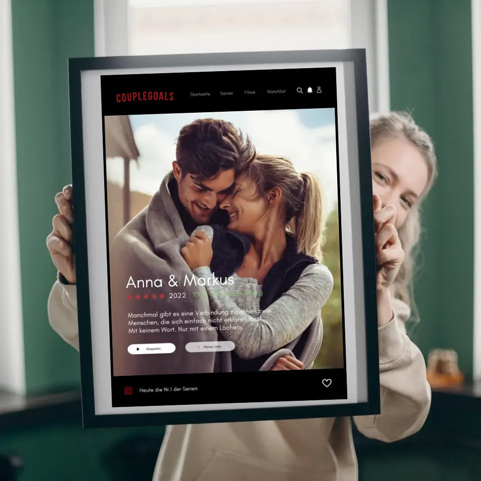 Couplegoals Serie Cover Poster - Gepersonaliseerde Netflix Film Poster (Foto Poster)