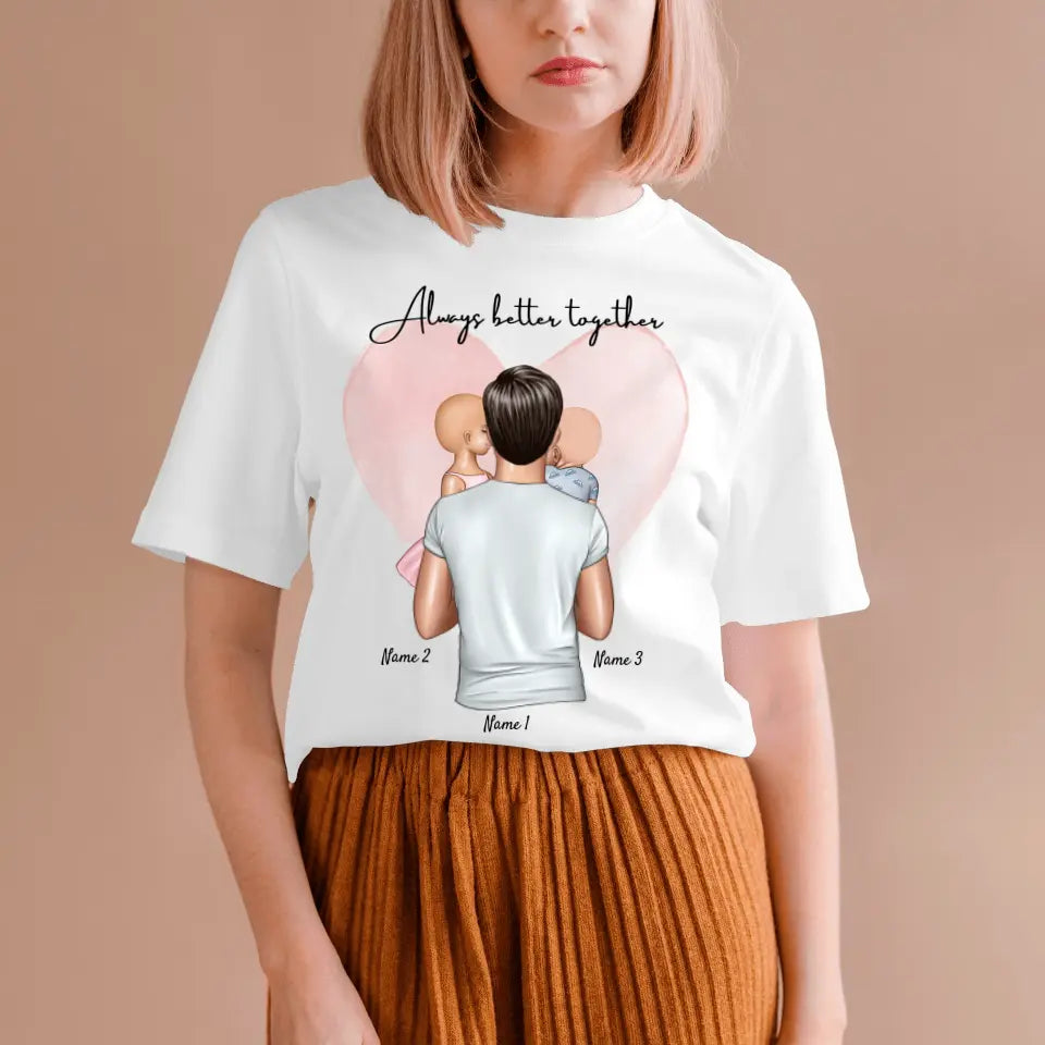 Meilleur papa - T-shirt personnalisé (100% coton, unisexe)