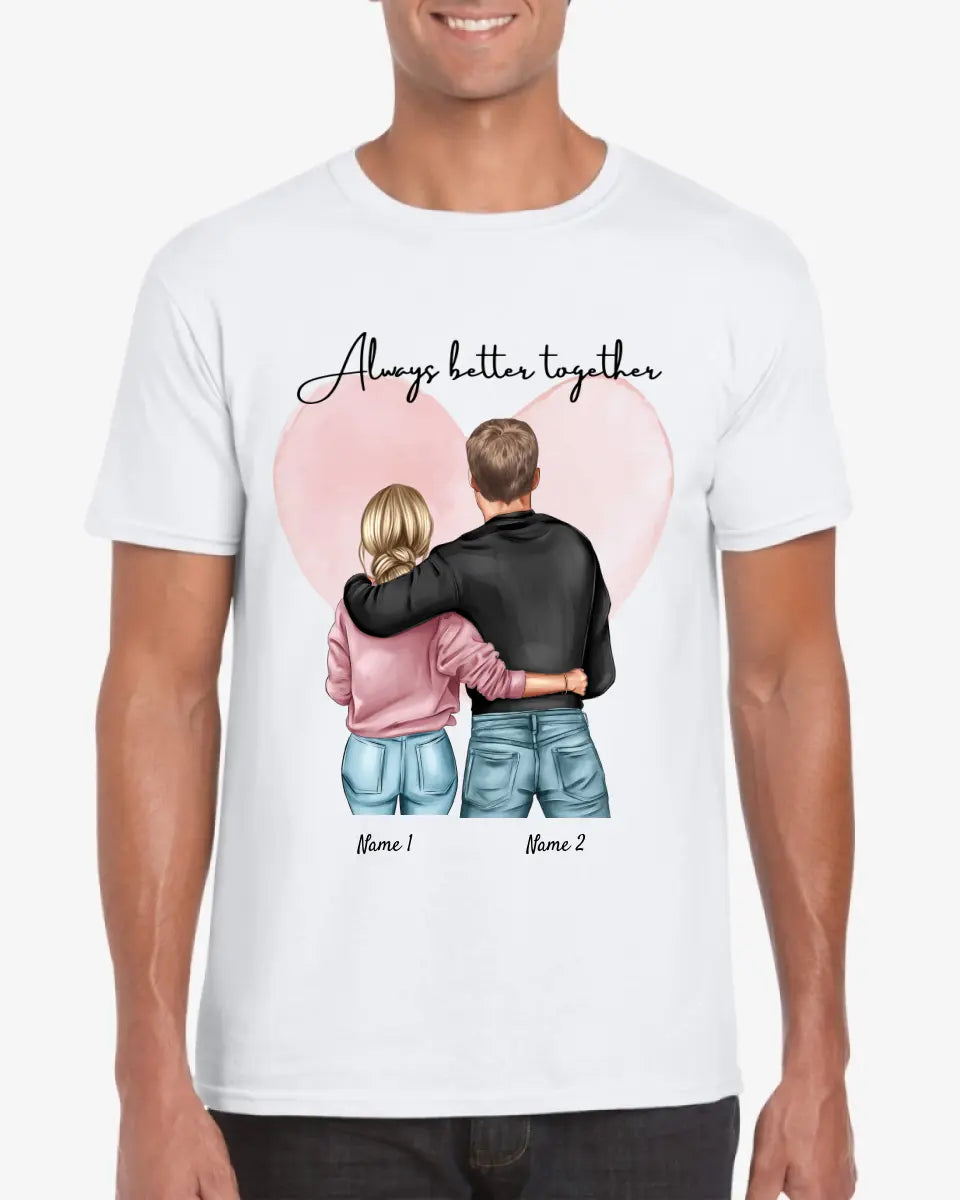 Meilleur couple - T-shirt personnalisé (100% coton, unisexe)