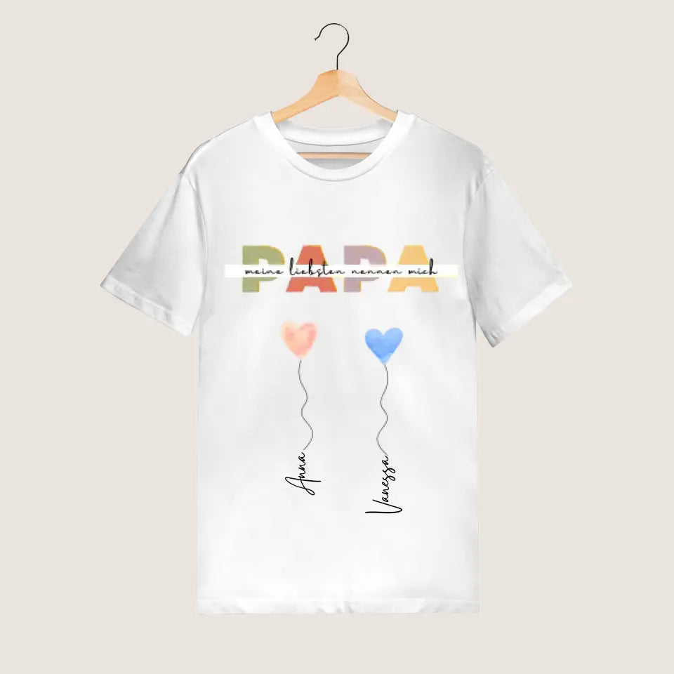 Mes proches m'appellent PAPA - T-shirt personnalisé (100% coton, unisexe)