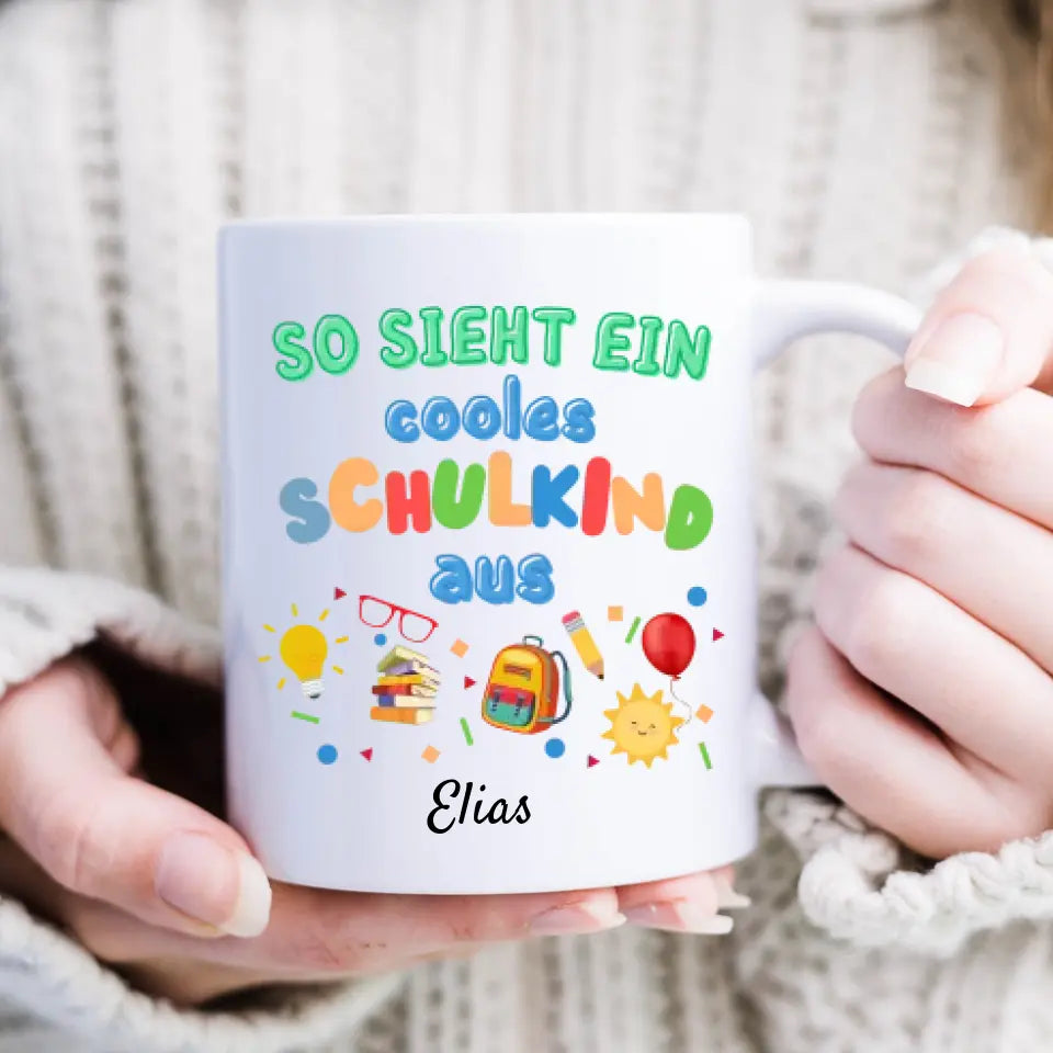 C'est à ça que ressemble un écolier cool - Mug personnalisé pour la rentrée des classes