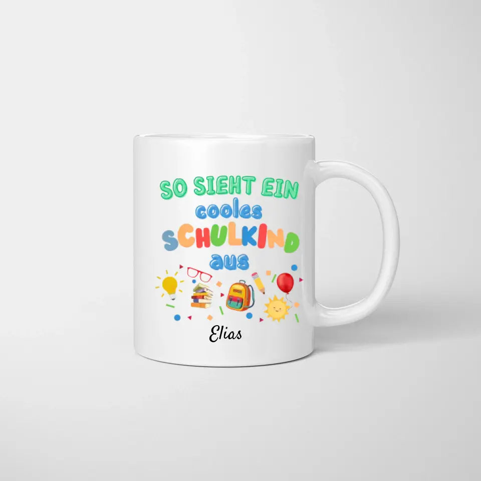 C'est à ça que ressemble un écolier cool - Mug personnalisé pour la rentrée des classes