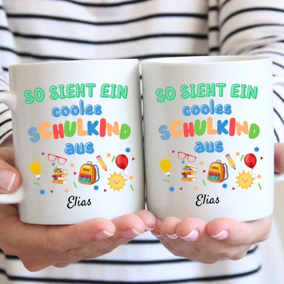 C'est à ça que ressemble un écolier cool - Mug personnalisé pour la rentrée des classes