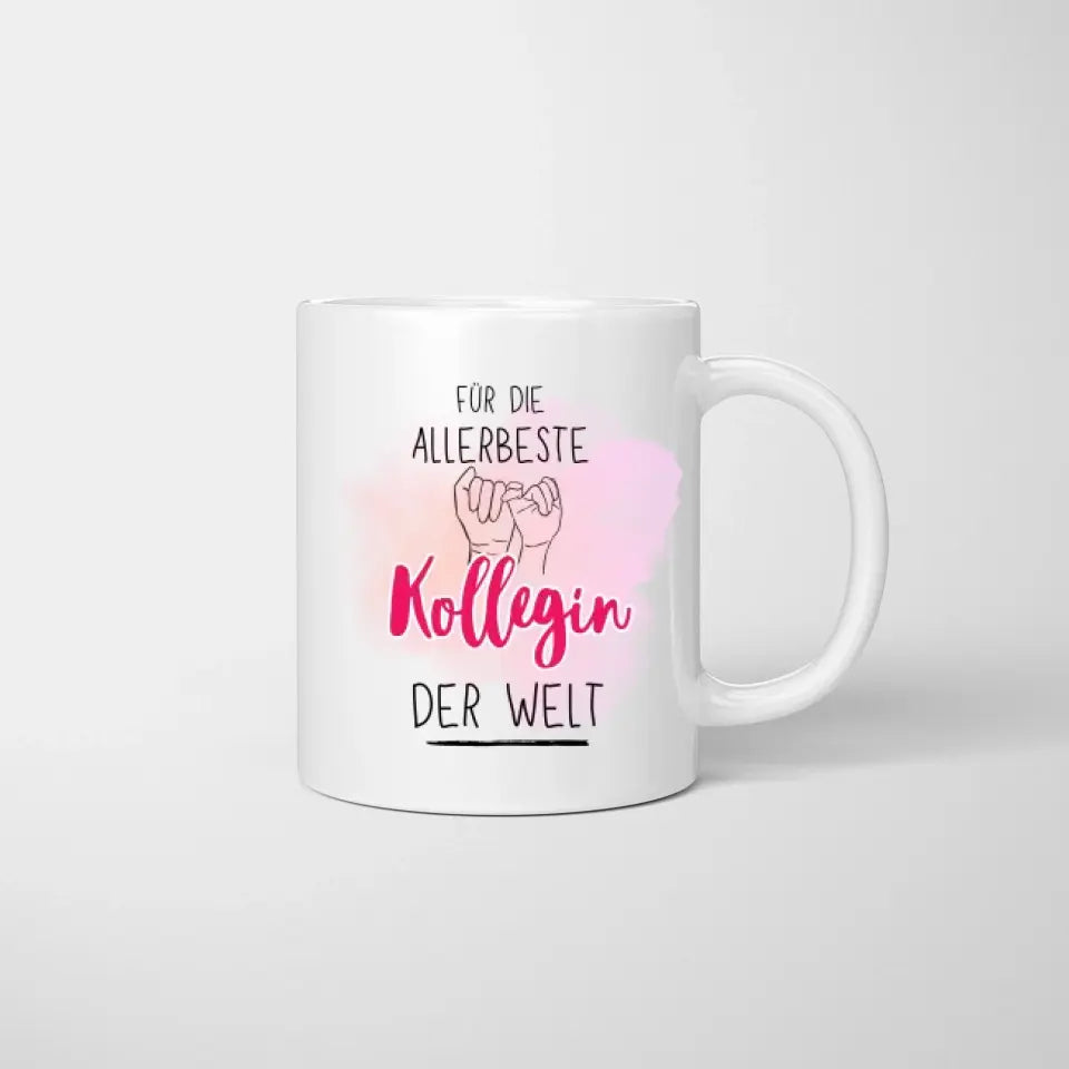 Voor de allerbeste collega ter wereld - Gepersonaliseerde mok voor collega's op het werk - Afscheidscadeau, verandering van baan, verjaardag, kantoor, baan (2-4 personen)