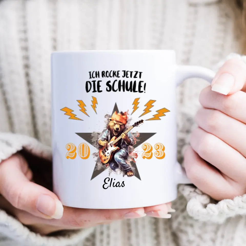 Ik ga nu naar school! - Gepersonaliseerde mok voor kinderen die naar school gaan (verschillende dierenmotieven)