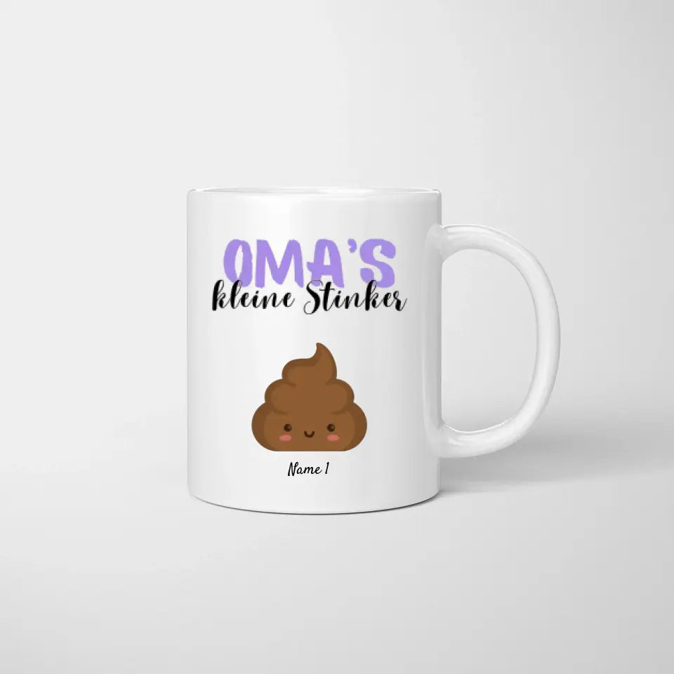 Les petites puanteurs de grand-mère - Mug personnalisé pour grand-mère/grand-mère avec petit-fils, enfants