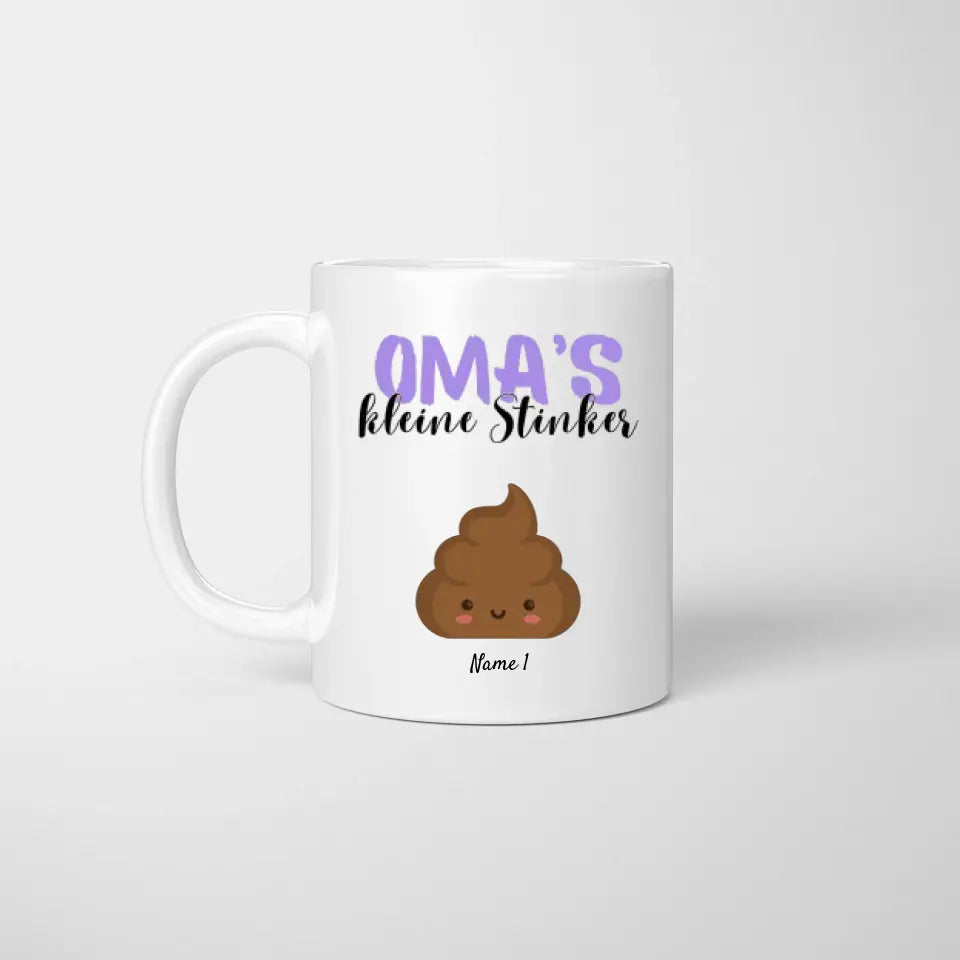 Les petites puanteurs de grand-mère - Mug personnalisé pour grand-mère/grand-mère avec petit-fils, enfants