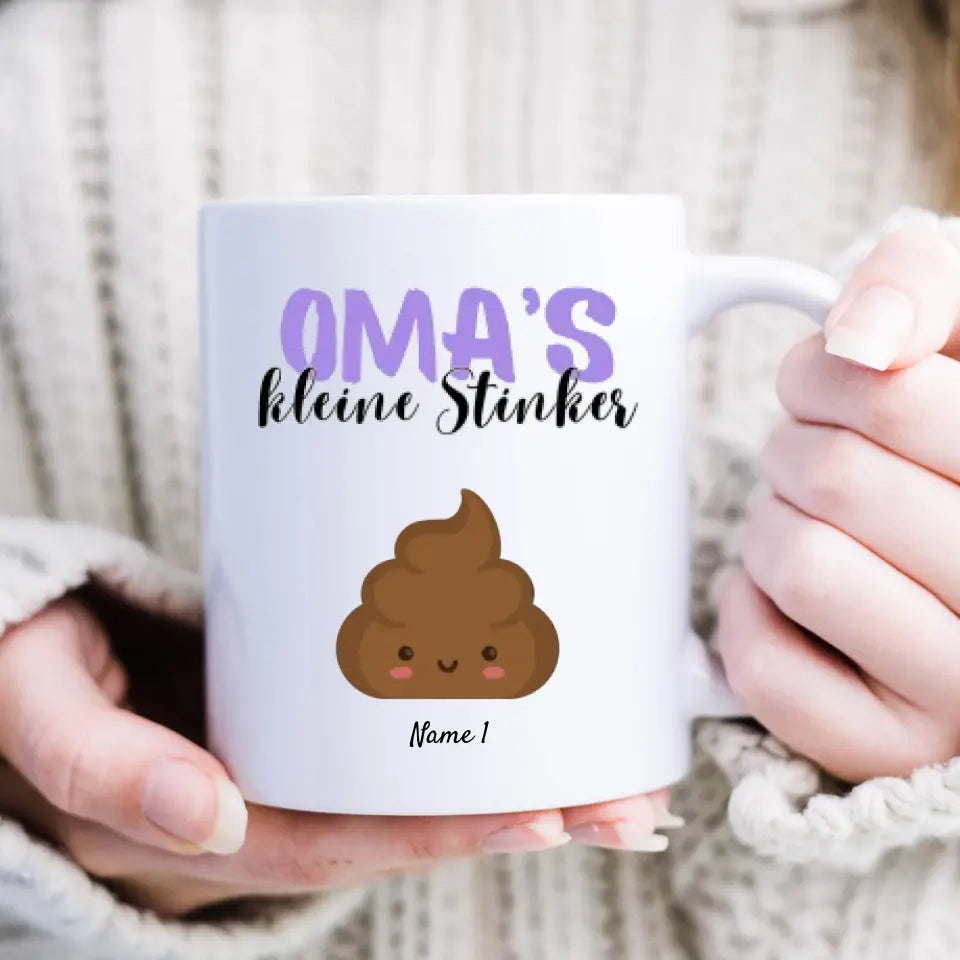 Les petites puanteurs de grand-mère - Mug personnalisé pour grand-mère/grand-mère avec petit-fils, enfants