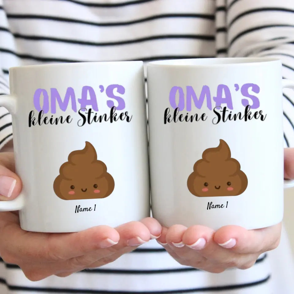 Les petites puanteurs de grand-mère - Mug personnalisé pour grand-mère/grand-mère avec petit-fils, enfants
