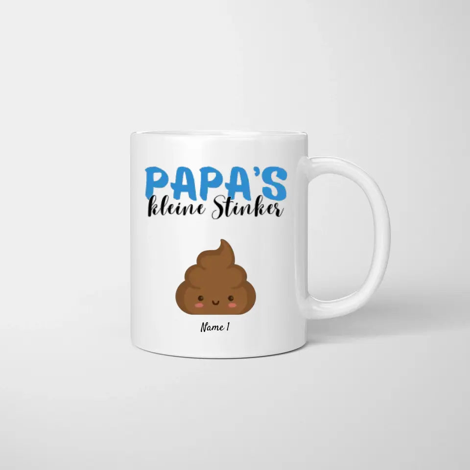 Les petites puanteurs de papa - Mug personnalisé pour papa/père avec enfants