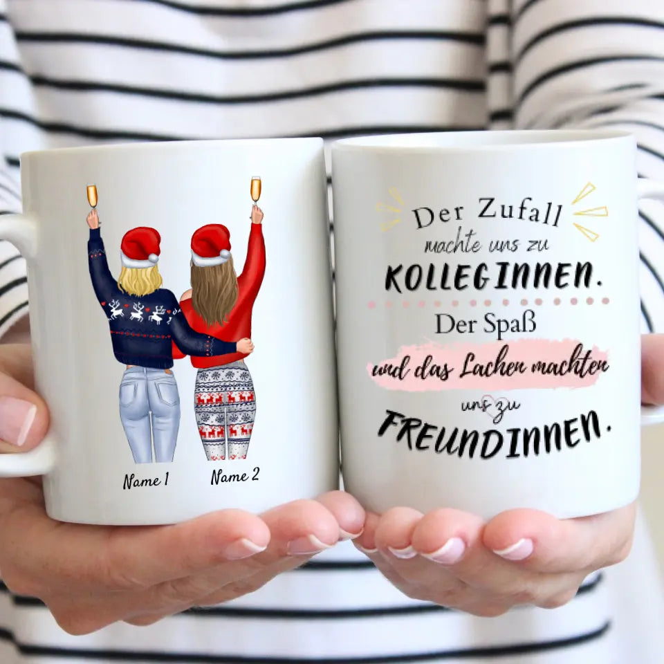 Noël Meilleures Collègues - Tasse personnalisée Collègues, Cadeau de Noël Bureau (2-4 personnes)