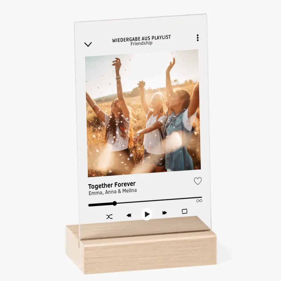 Couverture d'album personnalisée pour les copines - Image en acrylique avec votre propre photo