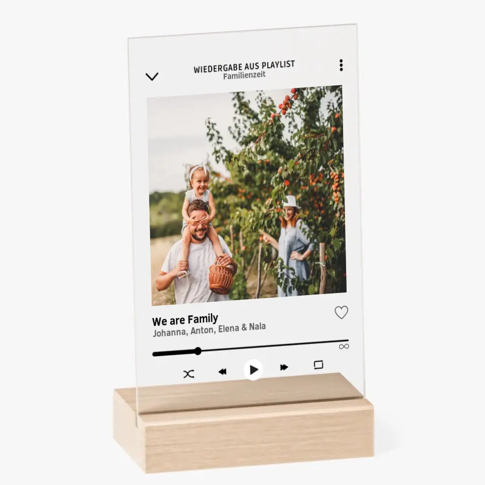 Gepersonaliseerde albumhoes mijn familie - acrylglas foto met je eigen foto