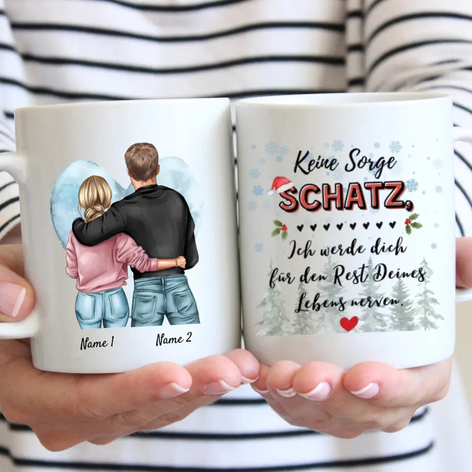 Gepersonaliseerde kerstmok voor koppels