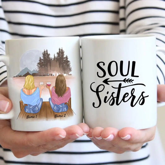 Au début, nous étions collègues - Mug personnalisé (2-4 personnes)