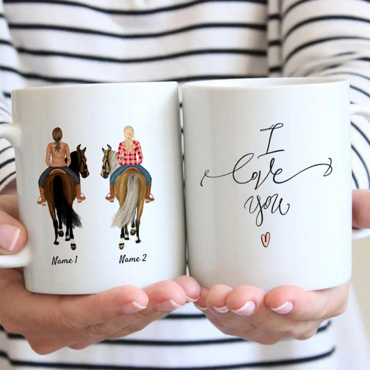 Meilleures Amies avec chevaux - Tasse Personnalisé