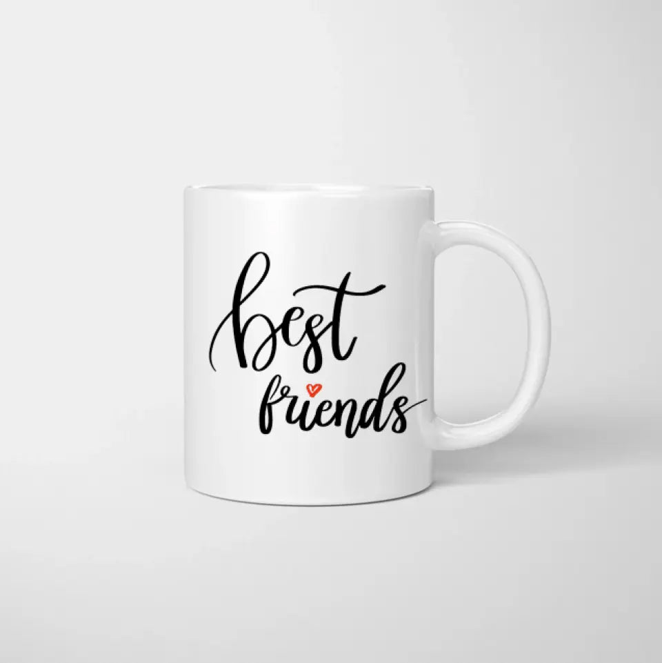 Les meilleurs amis Cheers - Tasse personnalisée (pour les petites amies et les sœurs)