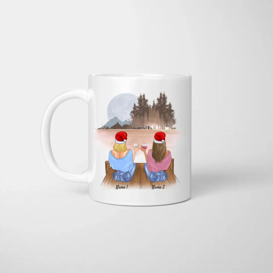 Le hasard a fait de nous des collègues - Mug de Noël personnalisé (2-4 personnes)