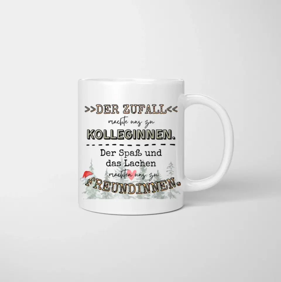 Le hasard a fait de nous des collègues - Mug de Noël personnalisé (2-4 personnes)