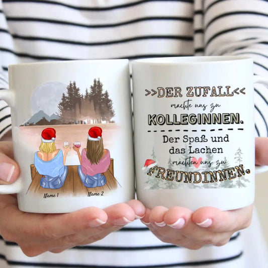 Le hasard a fait de nous des collègues - Mug de Noël personnalisé (2-4 personnes)