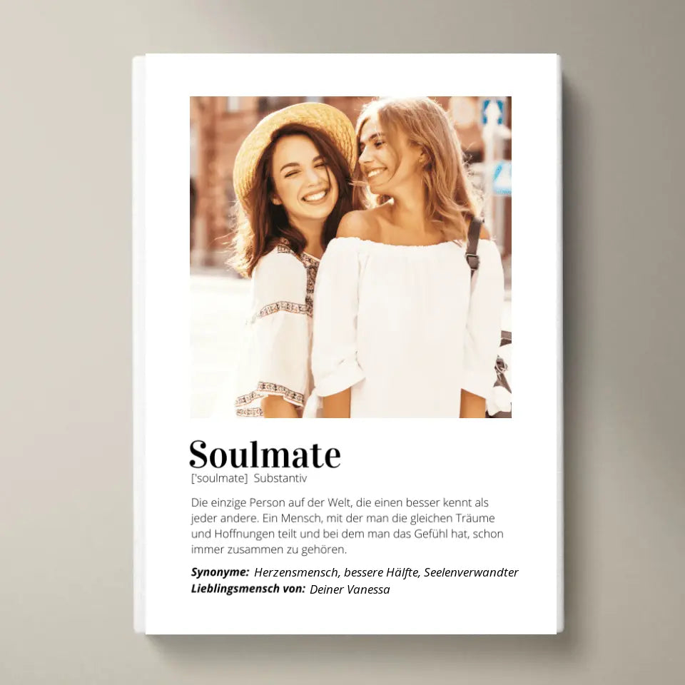 Poster photo "Définition" - Cadeau personnalisé "Sœur