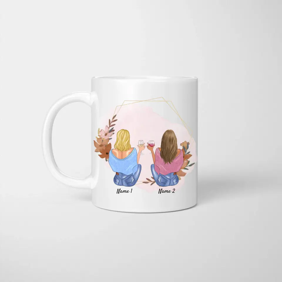 Collègue avec cœur - Mug personnalisé pour collègue de travail - Cadeau départ, changement de travail (2-4 personnes)