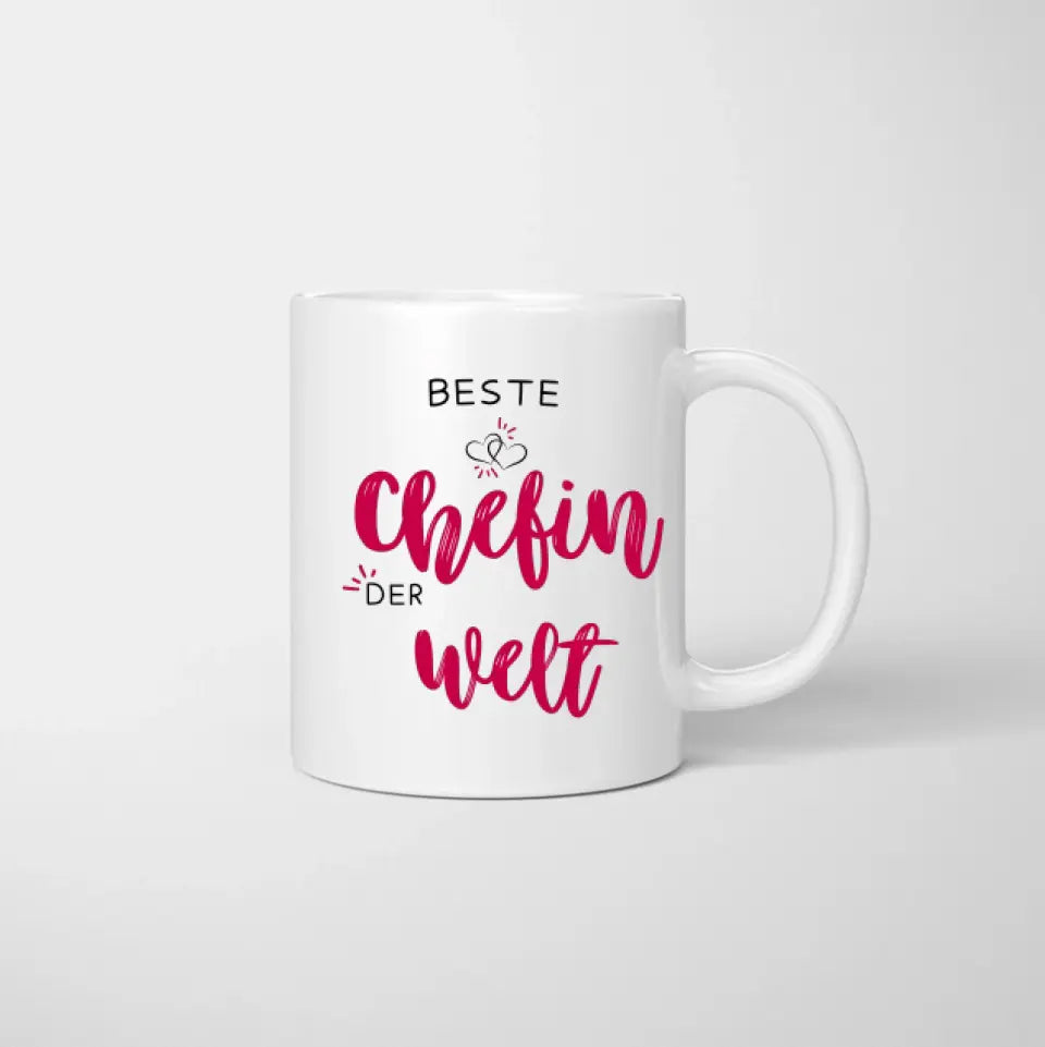 Meilleure patronne du monde - Mug personnalisé pour patronne/collègues de travail - Cadeau bureau, job (2-4 personnes)