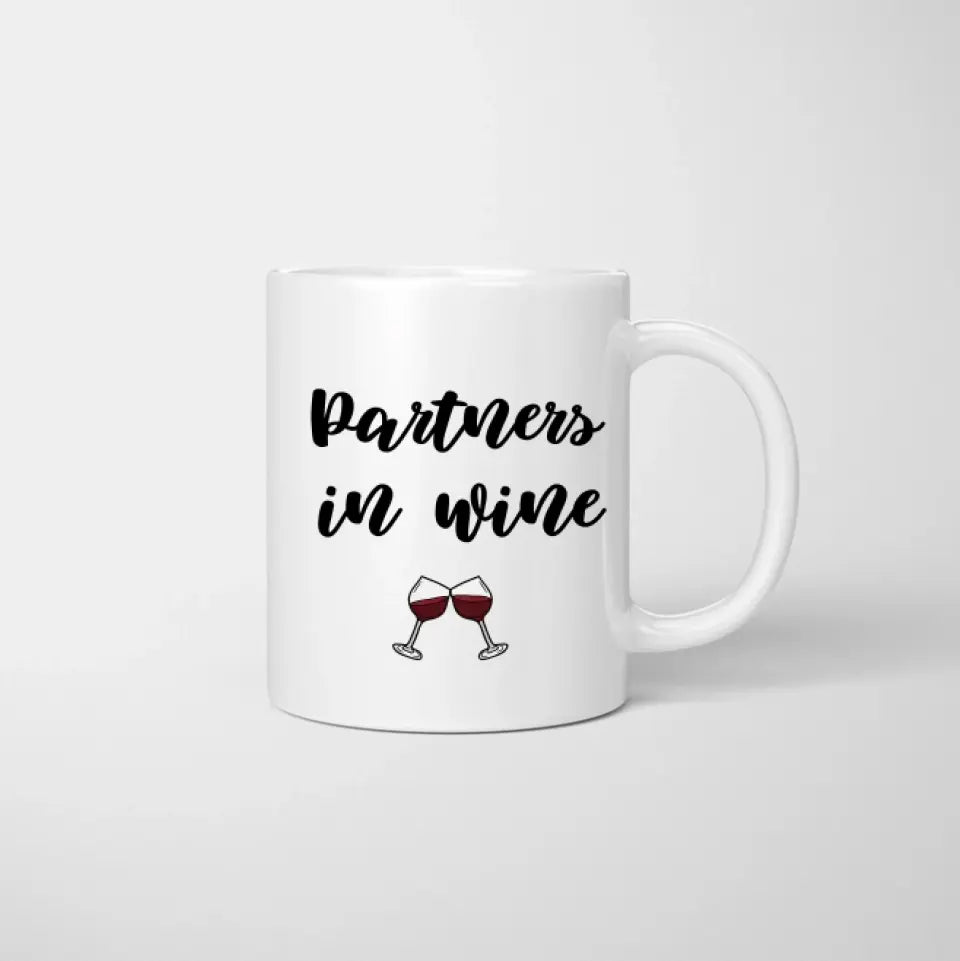 Partners in Wine - Mug personnalisé pour couple (homme & femme)