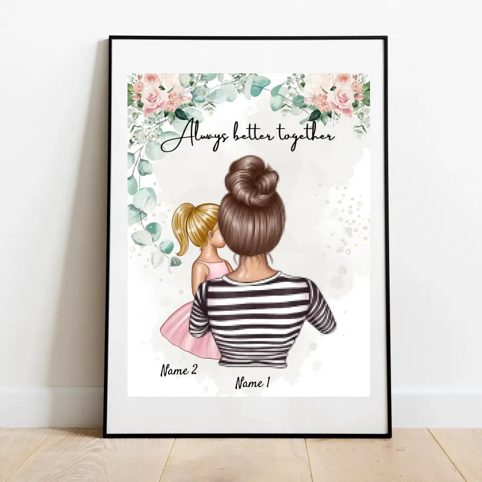 Beste Mama - Persoonlijke Poster (Vrouw met 1-2 kinderen)