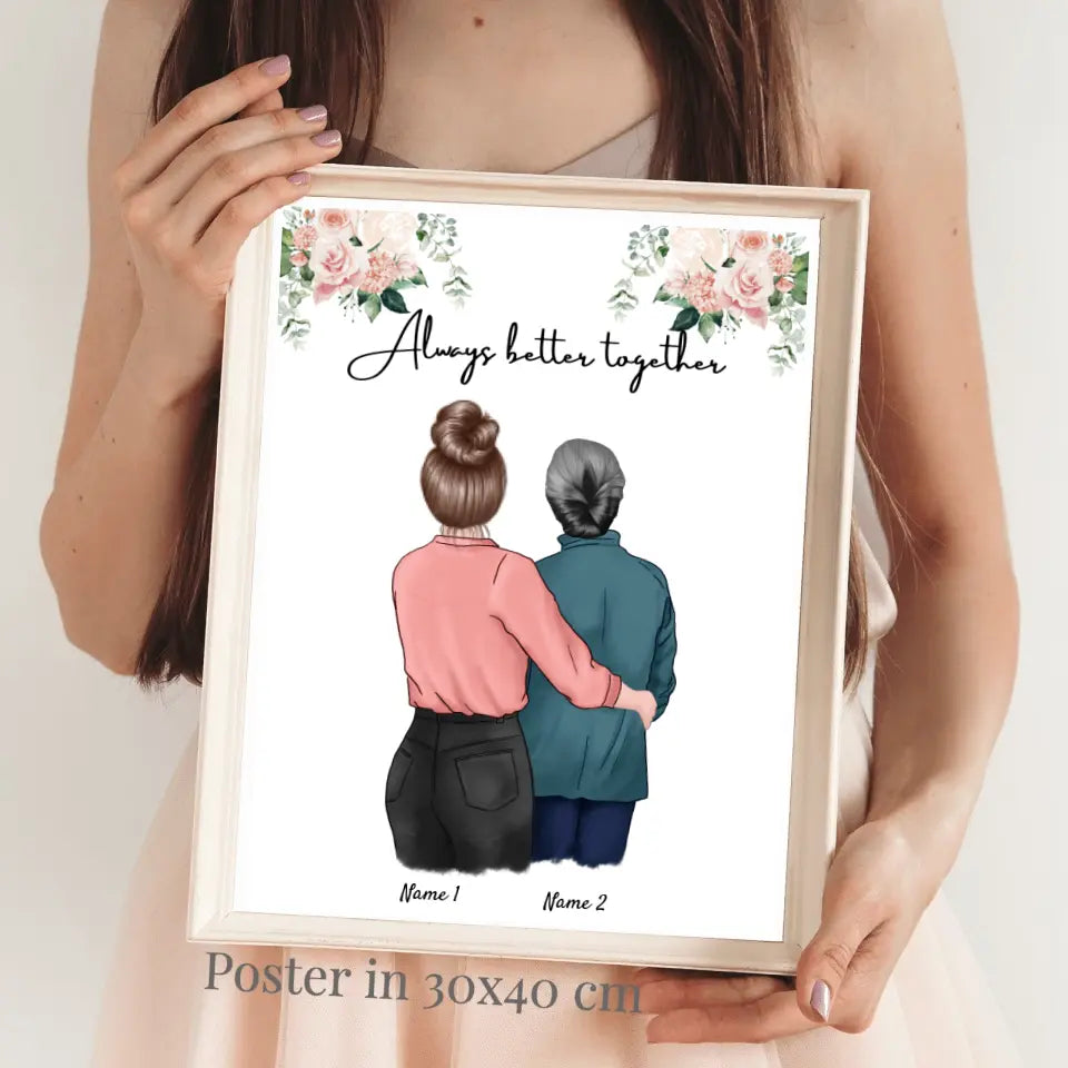 Mère & fille - Poster personnalisé