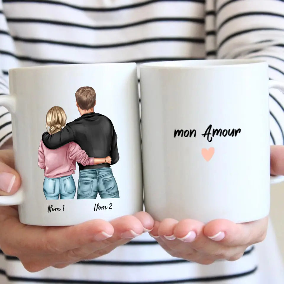Mon amour - Mug personnalisé pour couple (homme & femme)