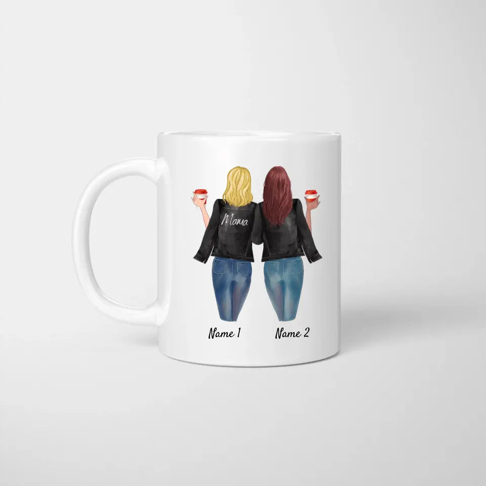 Meilleure maman en blouson de cuir - Mug personnalisé