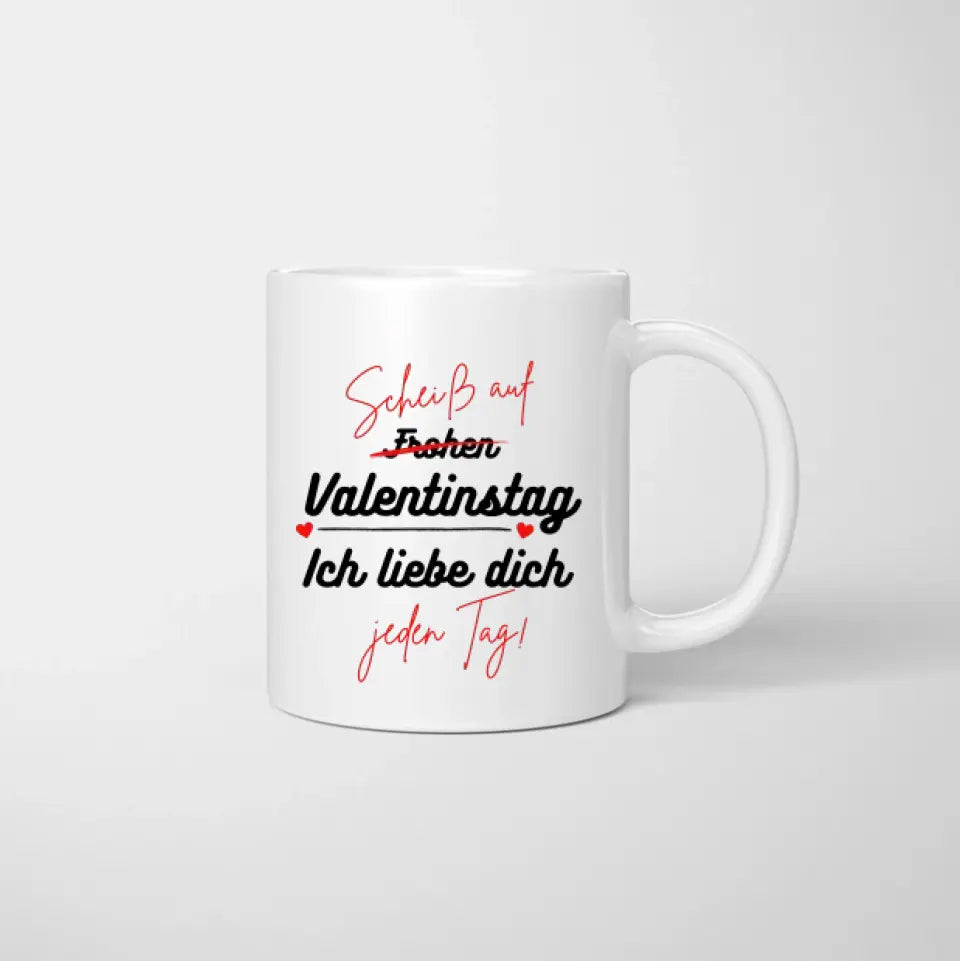 Ik hou elke dag van jou - Gepersonaliseerde Valentijnsdagmok voor koppels