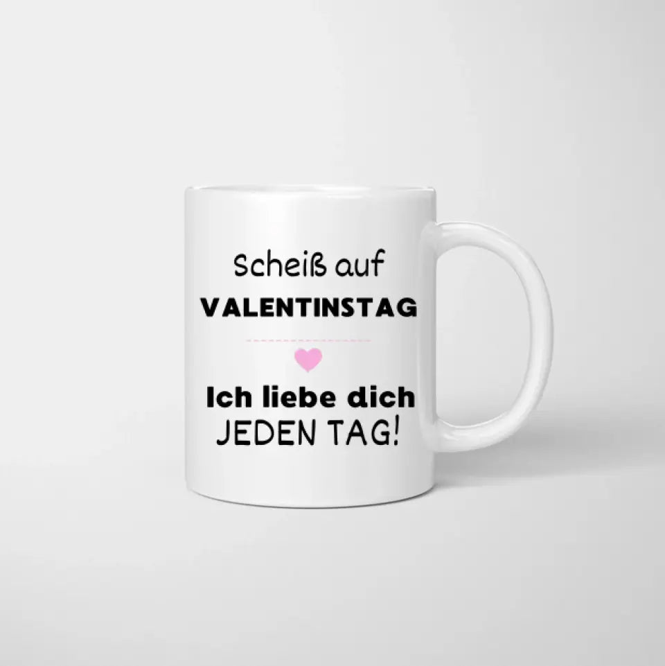 "Ik hou elke dag van je" - Gepersonaliseerde Valentijnsdagmok