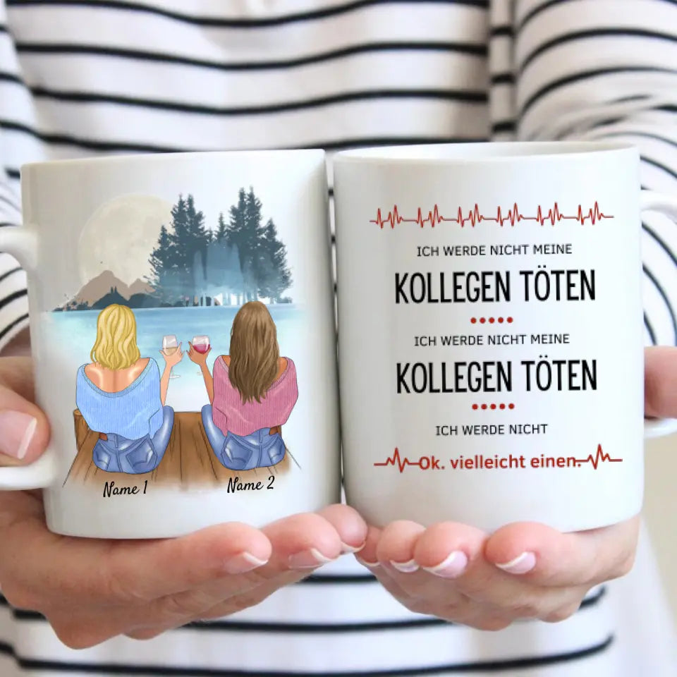 Misschien een collega - Gepersonaliseerde beker voor collega's, afscheid, baanwisseling, verjaardagskantoor (2-4 personen)