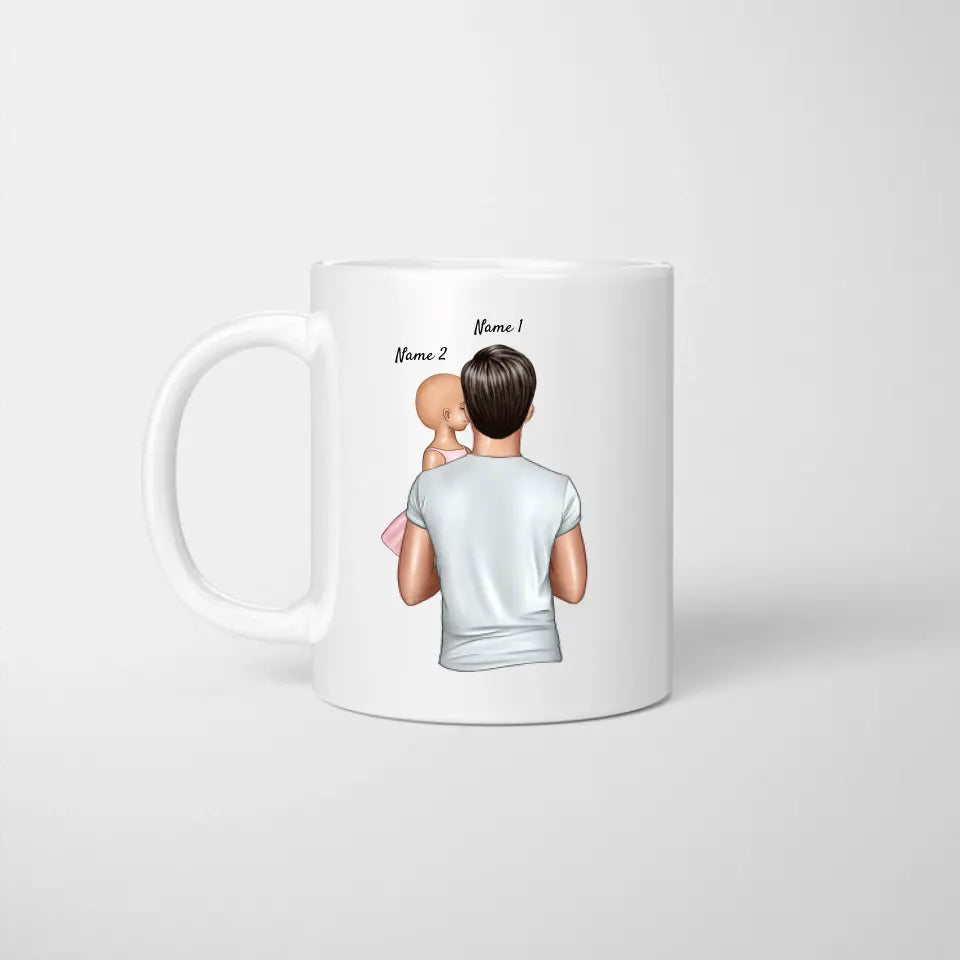 Je t'aime papa - Mug personnalisé (1-4 enfants)