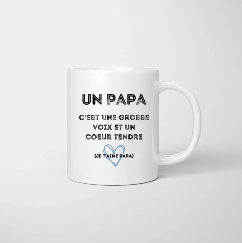Je t'aime papa - Mug personnalisé (1-4 enfants)