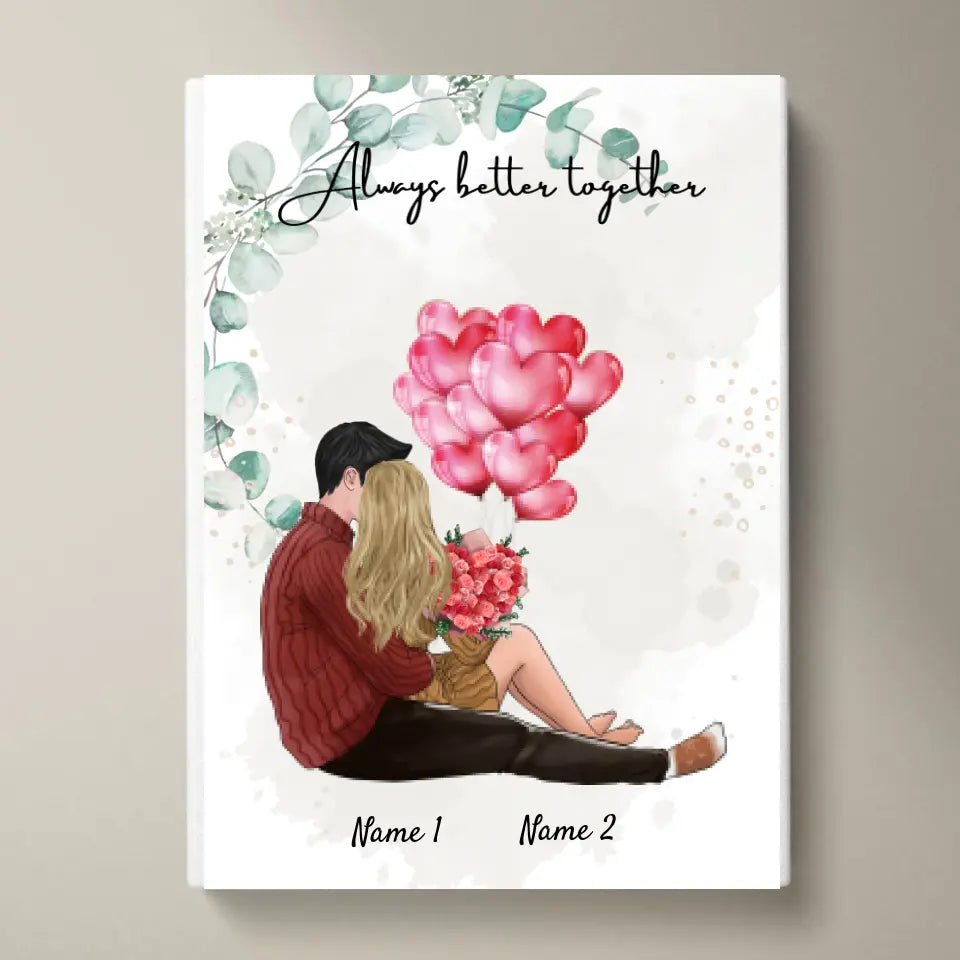 Be my Valentine - Persoonlijke Poster (vrouw met man)