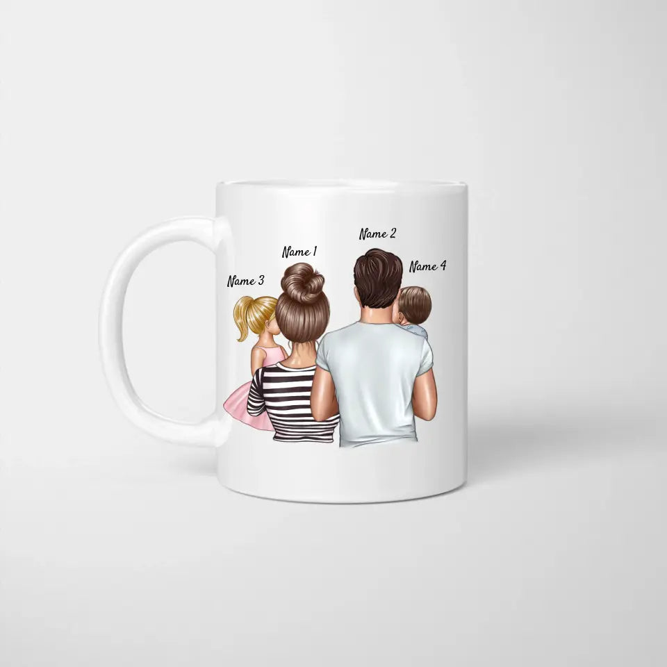 Sommigen noemen het chaos, wij noemen het familie - Gepersonaliseerde familiemok (Moederdag, Vaderdag met 1-4 kinderen)