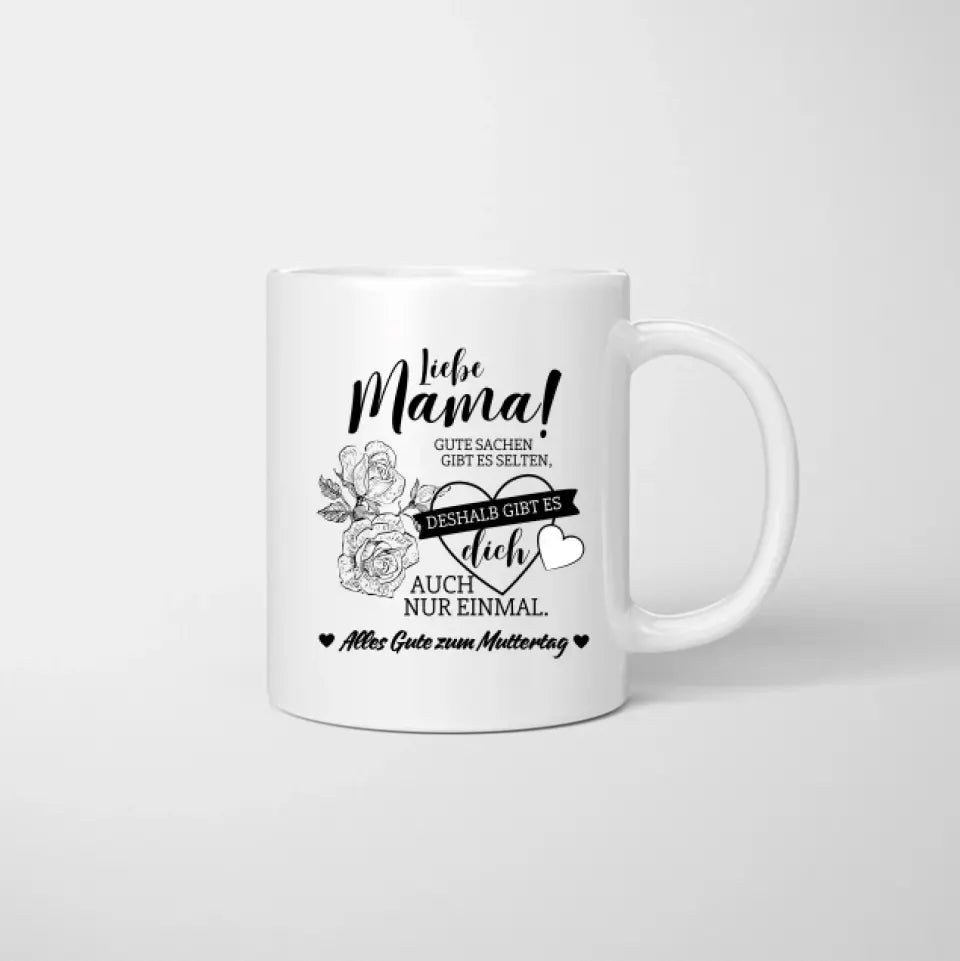 Il n'y a qu'une seule maman ! - Tasse familiale personnalisée (Fête des mères, Fête des pères avec 1 à 4 enfants)