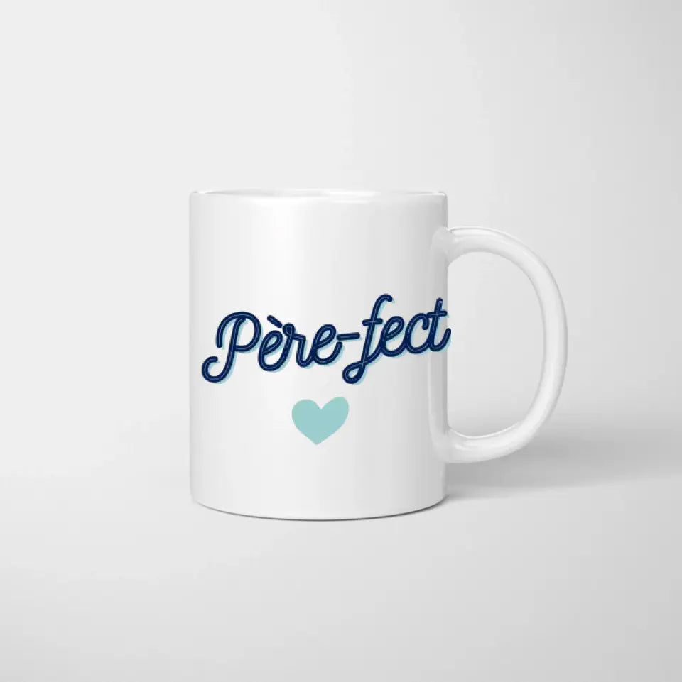 Père-fect - Gepersonaliseerde mok (Fête des pères, 1-4 kinderen)