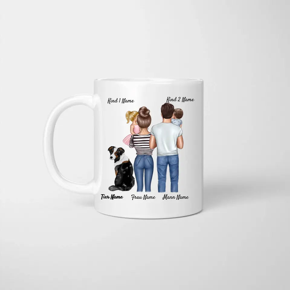 Beste familiemok - Gepersonaliseerde familiemok (1-4 kinderen + huisdieren)