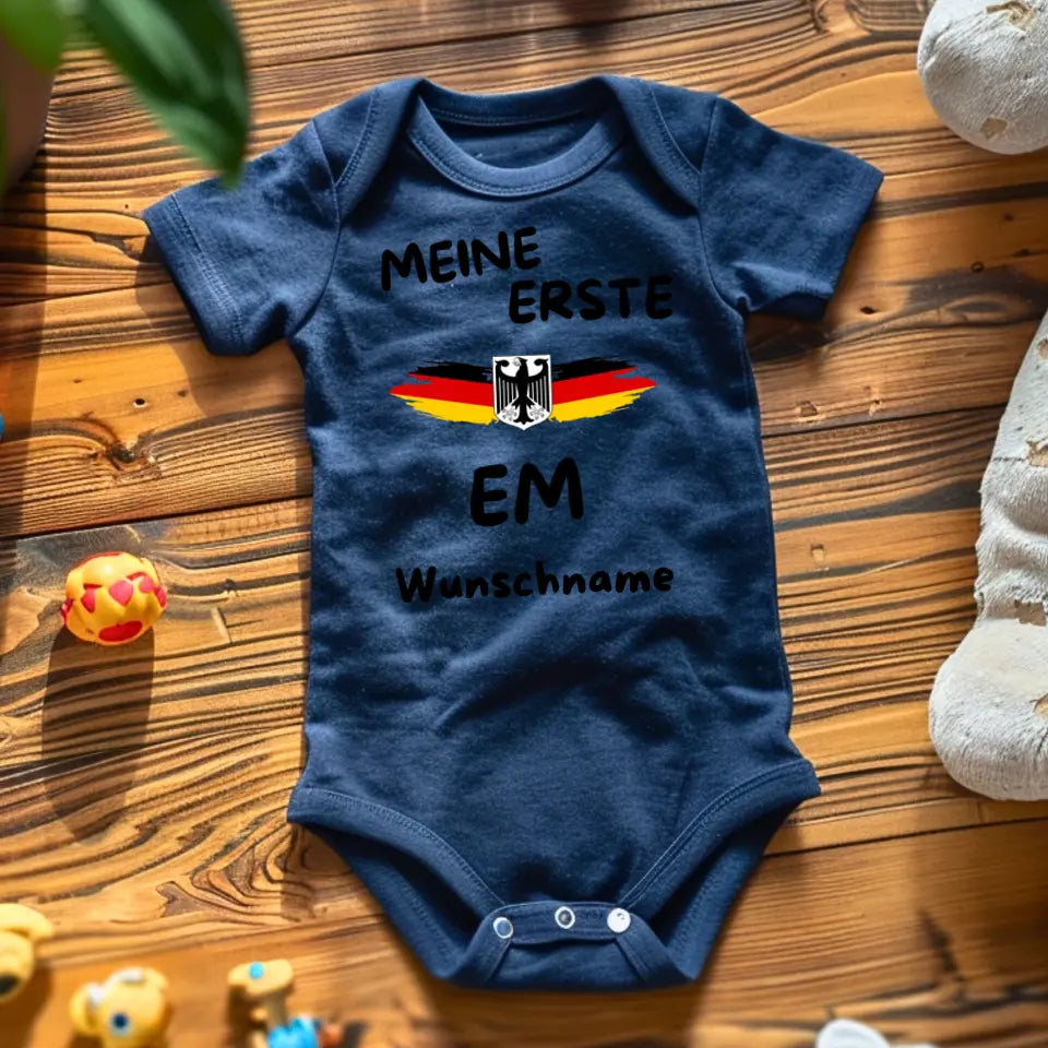 My First EM - Onesie/Romper personnalisé pour bébé, body en coton 100% biologique