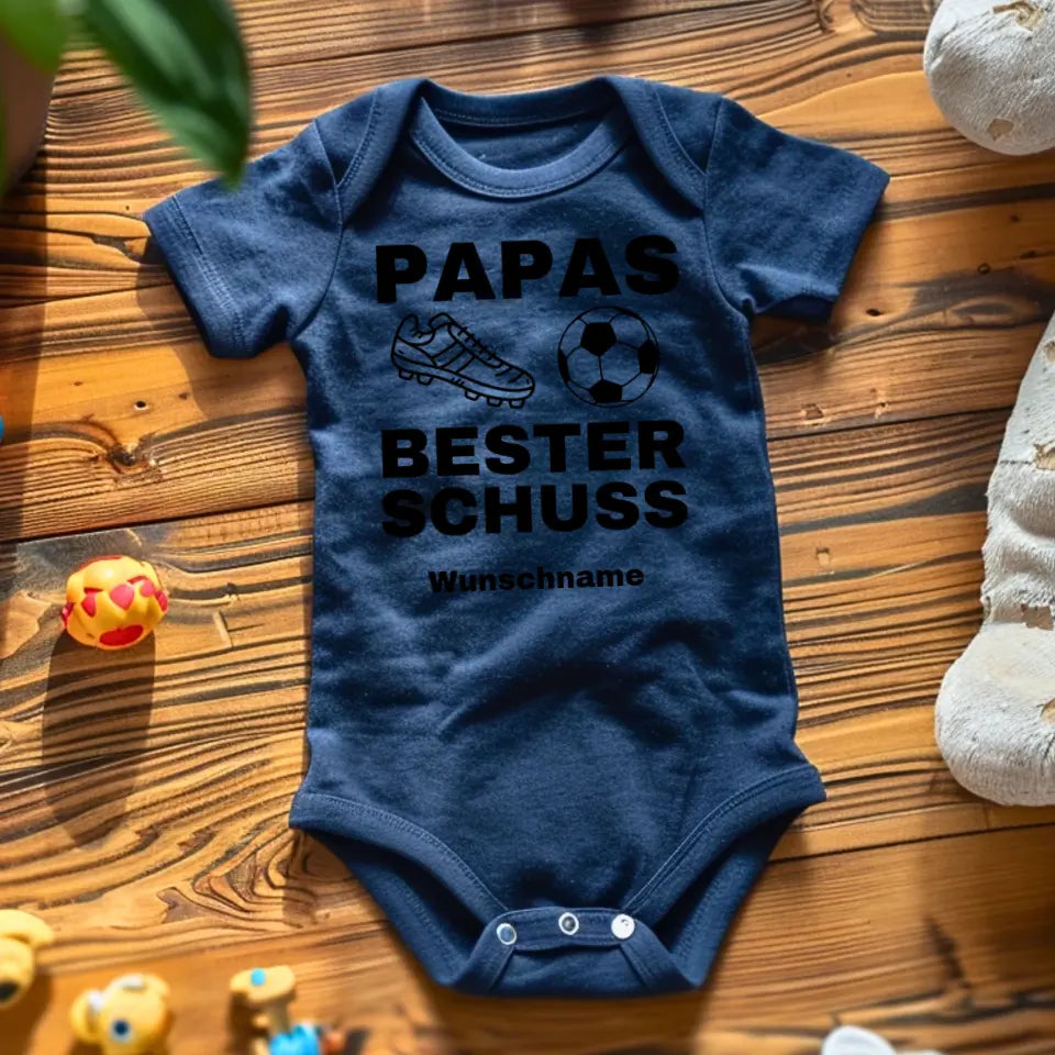 Daddy's Best Shot - Combinaison/grenouillère personnalisée pour bébé, coton 100 % biologique, body de fan de football